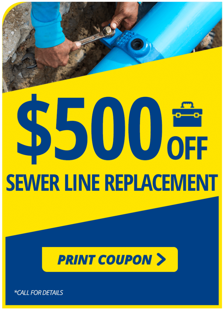 $500 Off Coupon for Sewer Line Replacement
