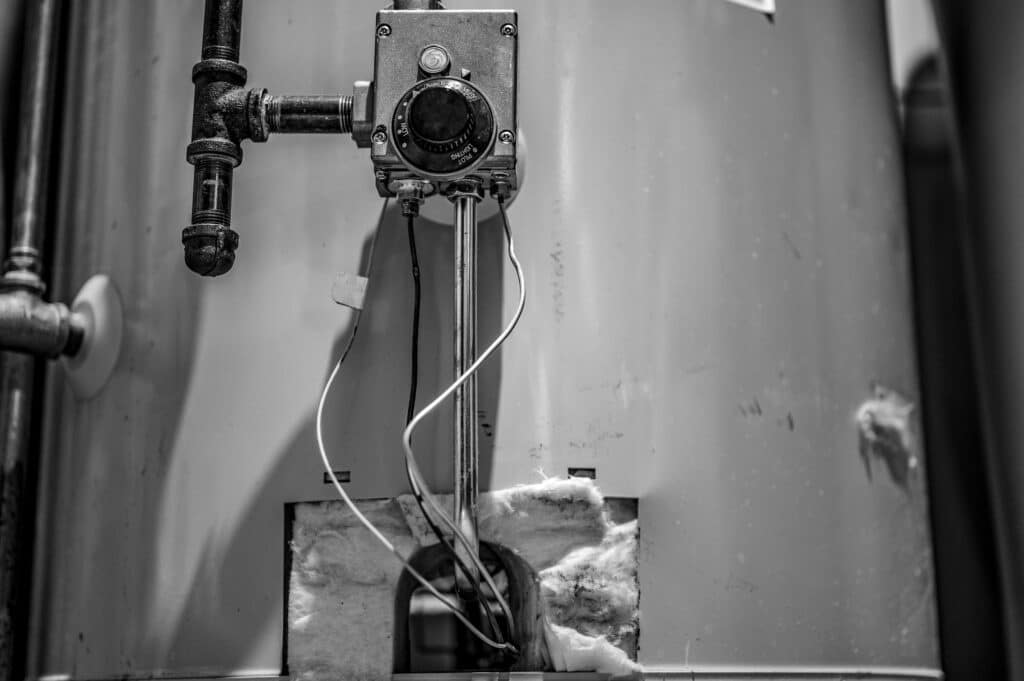 Outdated Tank Water Heater.