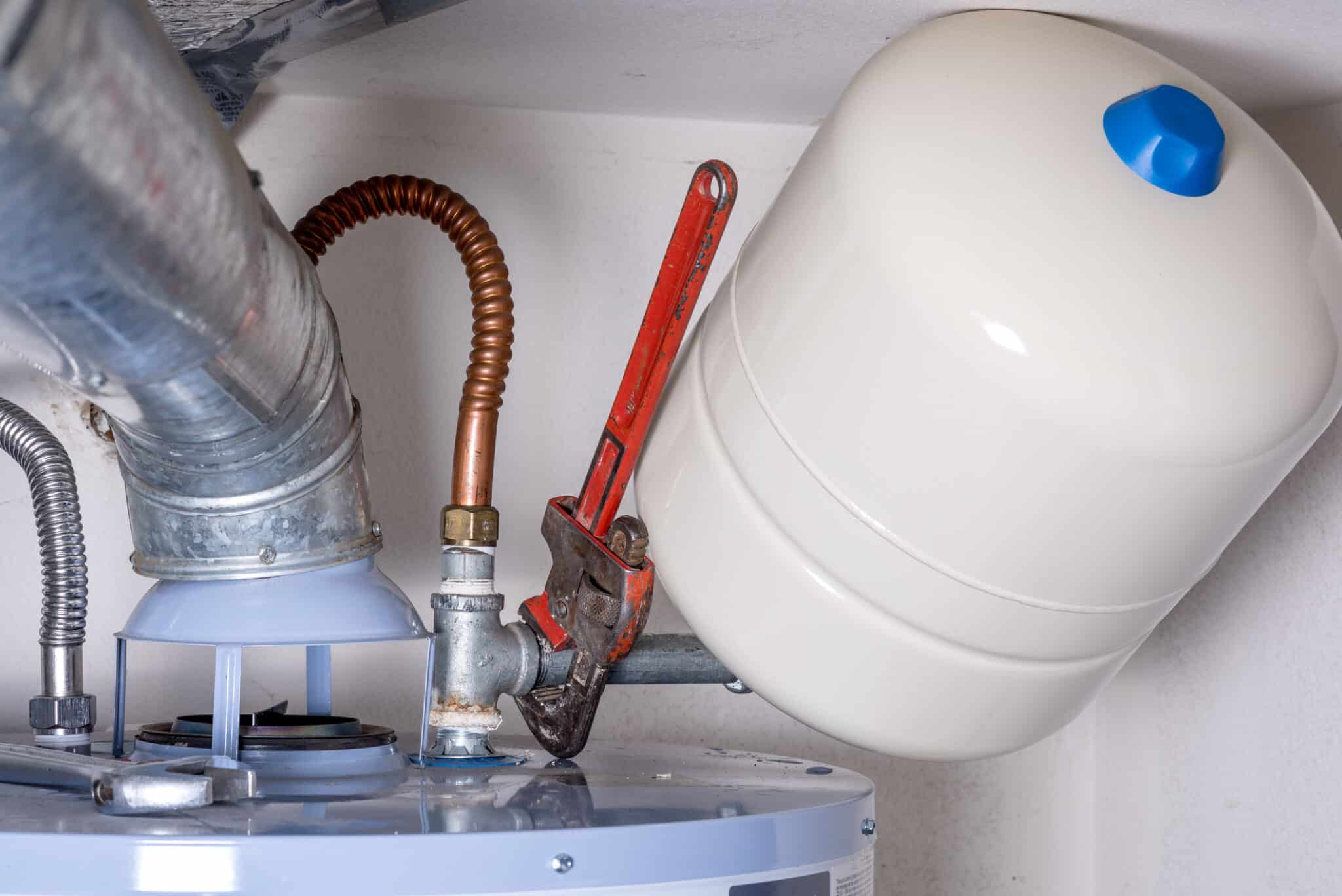 Maintenance on a hot water heater compression tank, Plumbing Problems.