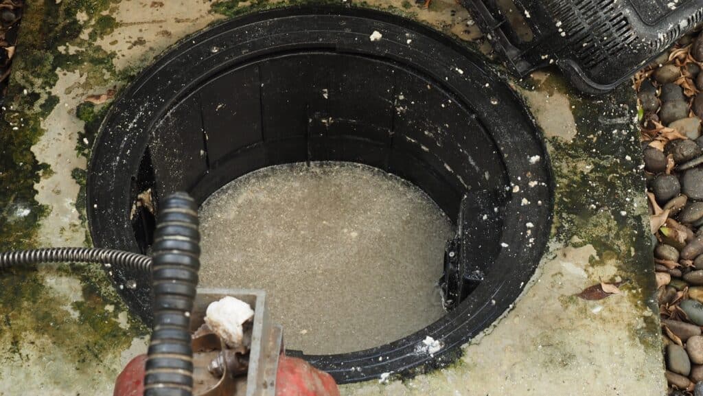 Grease trap cleaning.